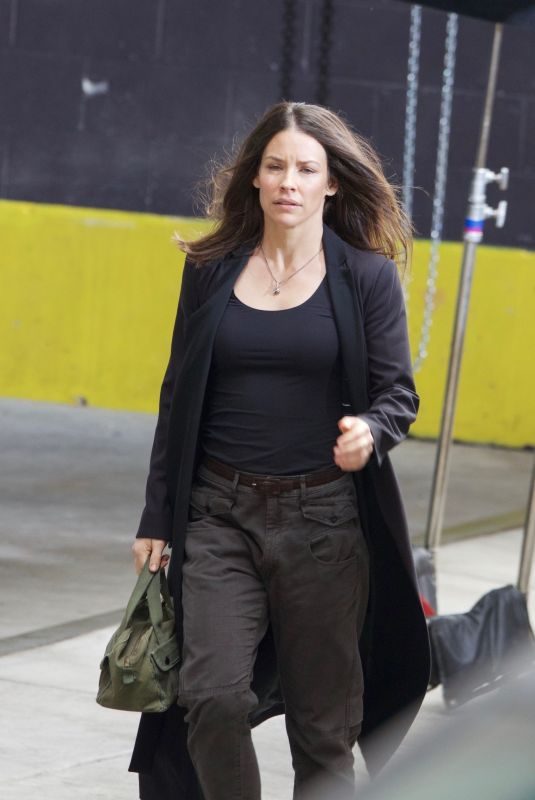 EVANGELINE LILLY Arrive on the Set of Ant-man and the Wasp in Atlanta 10/14/2017