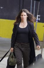 EVANGELINE LILLY Arrive on the Set of Ant-man and the Wasp in Atlanta 10/14/2017