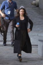 EVANGELINE LILLY Arrive on the Set of Ant-man and the Wasp in Atlanta 10/14/2017