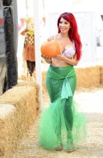 FARRAH ABRAHAM in Mermaid Costume at a Pumpkin Patch in Los Angeles 10/27/2017
