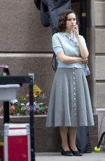 FELICITY JONES on the Set of On the Basis of Sex in Montreal 10/03/2017