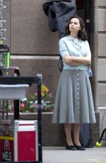 FELICITY JONES on the Set of On the Basis of Sex in Montreal 10/03/2017