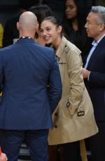 GAL GADOT at Lakers vs. Clippers Game in Los Angeles 10/19/2017