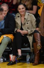 GAL GADOT at Lakers vs. Clippers Game in Los Angeles 10/19/2017