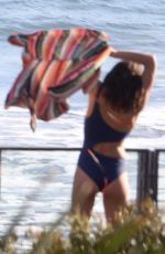 GEORGIA FOWLER in Swimsuit at a Beach in Malibu 10/22/2017