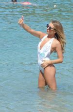 GEORGIA HARRISON in Swimsuit at a Beach in Ibiza 10/05/2017
