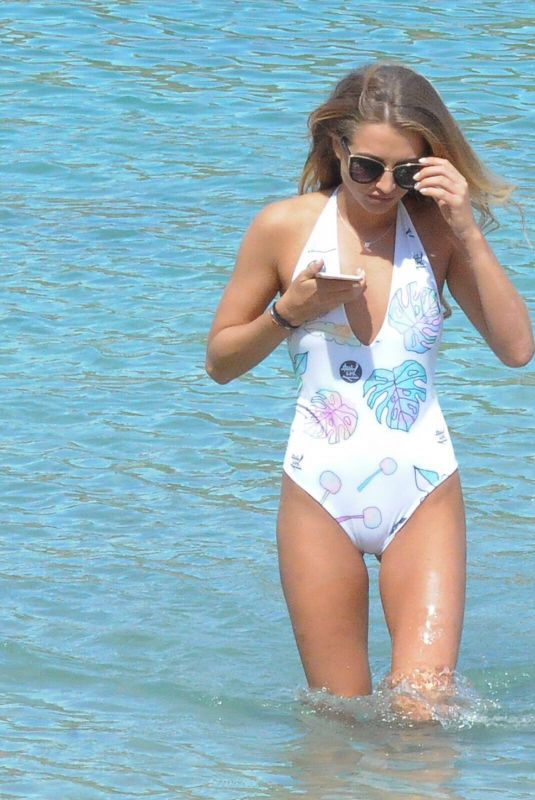 GEORGIA HARRISON in Swimsuit at a Beach in Ibiza 10/05/2017