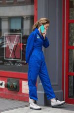 GIGI HADID in Nasa Jumpsuit Out in New York 10/25/2017