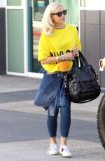 GWEN STEFANI Leaves a Studio in Los Angeles 10/23/2017