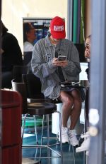 HAILEY BALDWIN at Earthbar in West Hollywood 10/06/2017