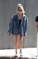 HAILEY BALDWIN Out for Lunch with a Friend in Melrose Place 10/10/2017