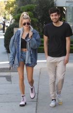 HAILEY BALDWIN Out for Lunch with a Friend in Melrose Place 10/10/2017