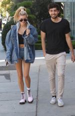 HAILEY BALDWIN Out for Lunch with a Friend in Melrose Place 10/10/2017