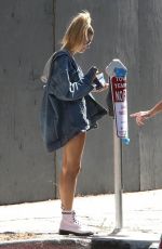 HAILEY BALDWIN Out for Lunch with a Friend in Melrose Place 10/10/2017