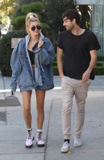 HAILEY BALDWIN Out for Lunch with a Friend in Melrose Place 10/10/2017