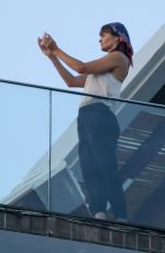 HELENA CHRISTENSEN Taking Photos at Fasano Hotel in Rio De Janeiro 10/25/2017