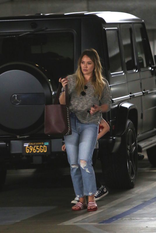 HILARY DUFF Arrives at Artrebel in Studio City 10/28/2017