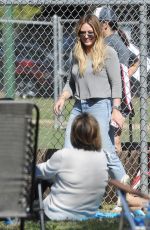 HILARY DUFF at Her Son