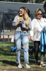 HILARY DUFF at Her Son