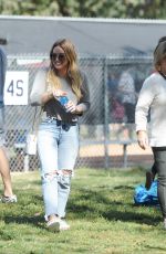 HILARY DUFF at Her Son