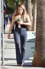 HILARY DUFF Out for Ice Coffee in Studio City 10/25/2017