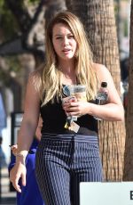 HILARY DUFF Out for Ice Coffee in Studio City 10/25/2017