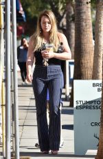 HILARY DUFF Out for Ice Coffee in Studio City 10/25/2017