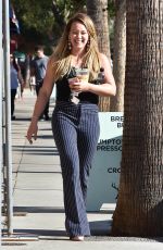 HILARY DUFF Out for Ice Coffee in Studio City 10/25/2017
