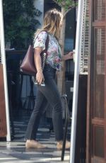 HILARY DUFF Out for Lunch at Zinque Cafe in West Hollywood 10/27/2017