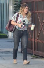 HILARY DUFF Out for Lunch at Zinque Cafe in West Hollywood 10/27/2017
