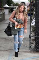 HILARY DUFF Receives a Parking Ticket Out in Los Angeles 10/30/2017