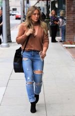 HILARY DUFF Receives a Parking Ticket Out in Los Angeles 10/30/2017