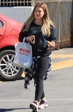 HILARY DUFF Shopping at CVS in Los Angeles 10/17/2017