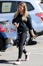 HILARY DUFF Shopping at CVS in Los Angeles 10/17/2017