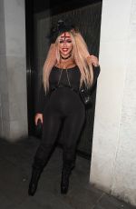HOLLY HAGAN Out for Halloween Party in London 10/26/2017