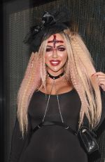 HOLLY HAGAN Out for Halloween Party in London 10/26/2017