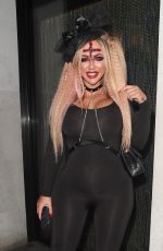 HOLLY HAGAN Out for Halloween Party in London 10/26/2017