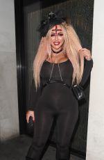 HOLLY HAGAN Out for Halloween Party in London 10/26/2017