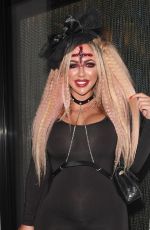 HOLLY HAGAN Out for Halloween Party in London 10/26/2017