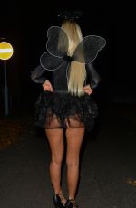 HOLLY RICKWOOD Arrives at a Halloween Party in Kent 10/30/2017