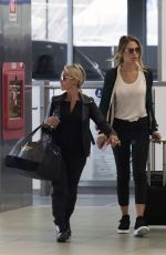ILARY BLASI at Forlanini Airport in Milan 10/08/2017