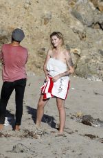 IRELAND BALDWIN on the Set of a Photoshoot at a Beach in Malibu 10/05/2017