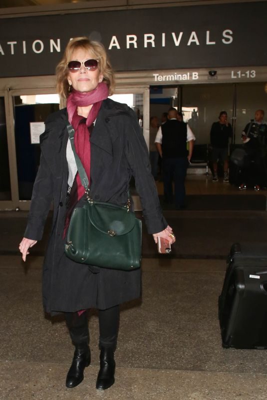 JANE FONDA at Los Angeles International Airport 10/02/2017