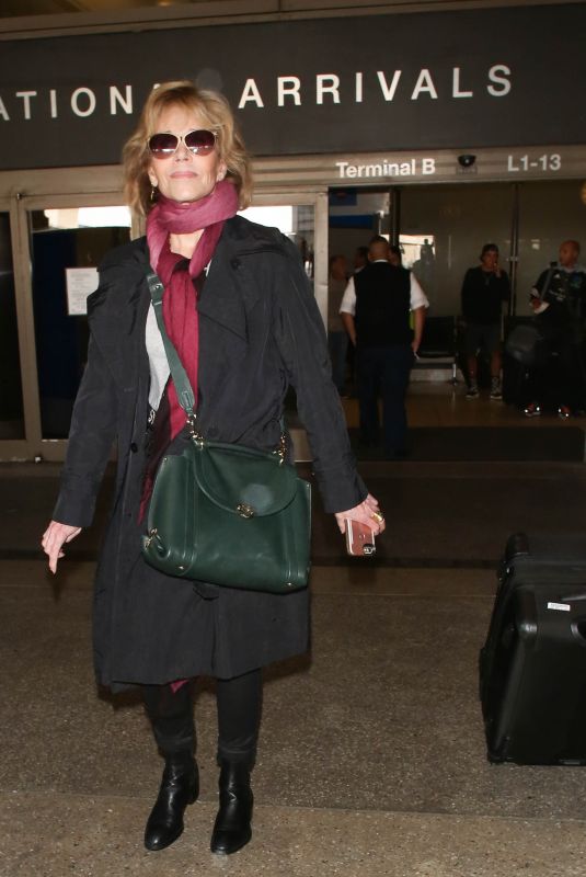 JANE FONDA at Los Angeles International Airport 10/02/2017
