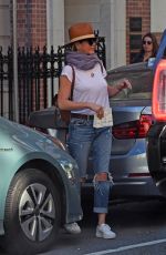 JENNIFER ANISTON in Ripped Jeans Out in New York 10/02/2017