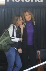 JENNIFER LOPEZ and LEAH REMINI on the Set of Second Act in New York 10/27/2017