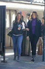 JENNIFER LOPEZ and LEAH REMINI on the Set of Second Act in New York 10/27/2017
