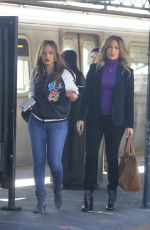 JENNIFER LOPEZ and LEAH REMINI on the Set of Second Act in New York 10/27/2017