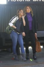 JENNIFER LOPEZ and LEAH REMINI on the Set of Second Act in New York 10/27/2017