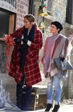 JENNIFER LOPEZ and VANESSA HUDGENS on the Set of Second Act in New York 10/27/2017